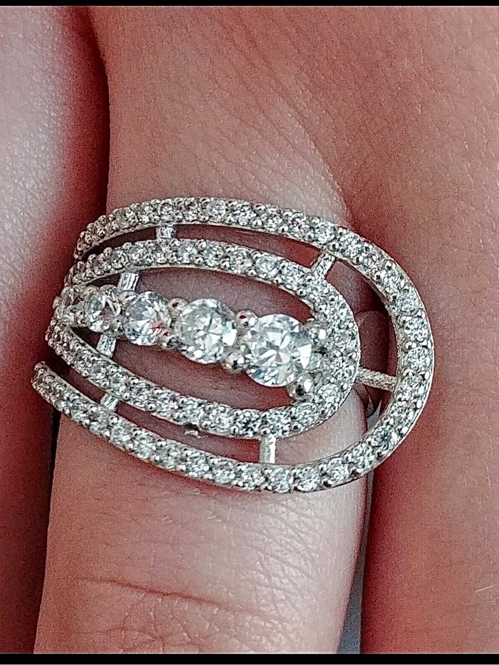 Artist Designed Custom Buckle Sterling Silver Fashion Ring